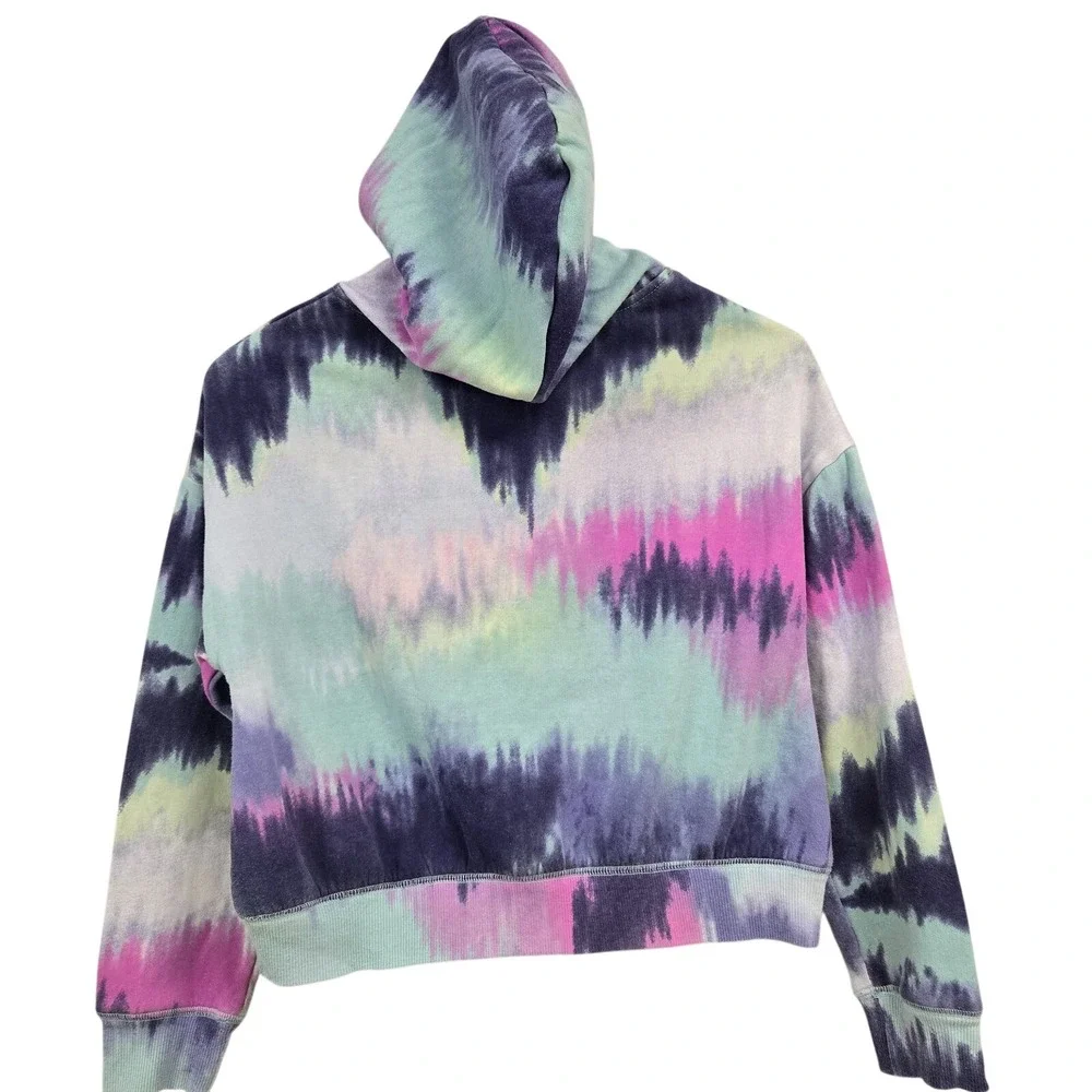 Justice Hoodie Sweatshirt Tie-Dye Pastel Glitter Girls Vibrant Logo Size‎ M10